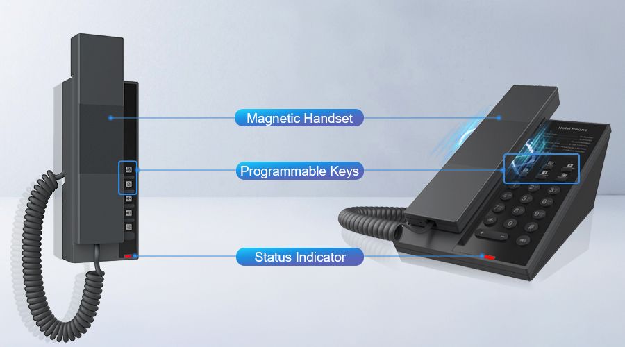 Fanvil lance la série H601/H602 : des téléphones IP compacts et personnalisables pour hôtels, avec des modèles filaires et Wi-Fi pour une communication fluide avec les clients — illustration officielle 3