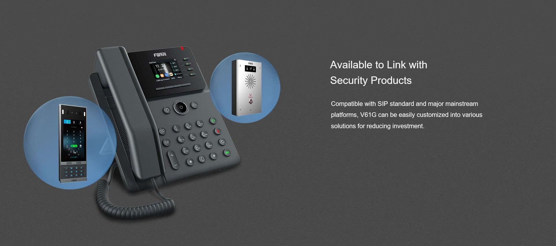 Téléphone professionnel haut de gamme V61G — illustration officielle du produit 5