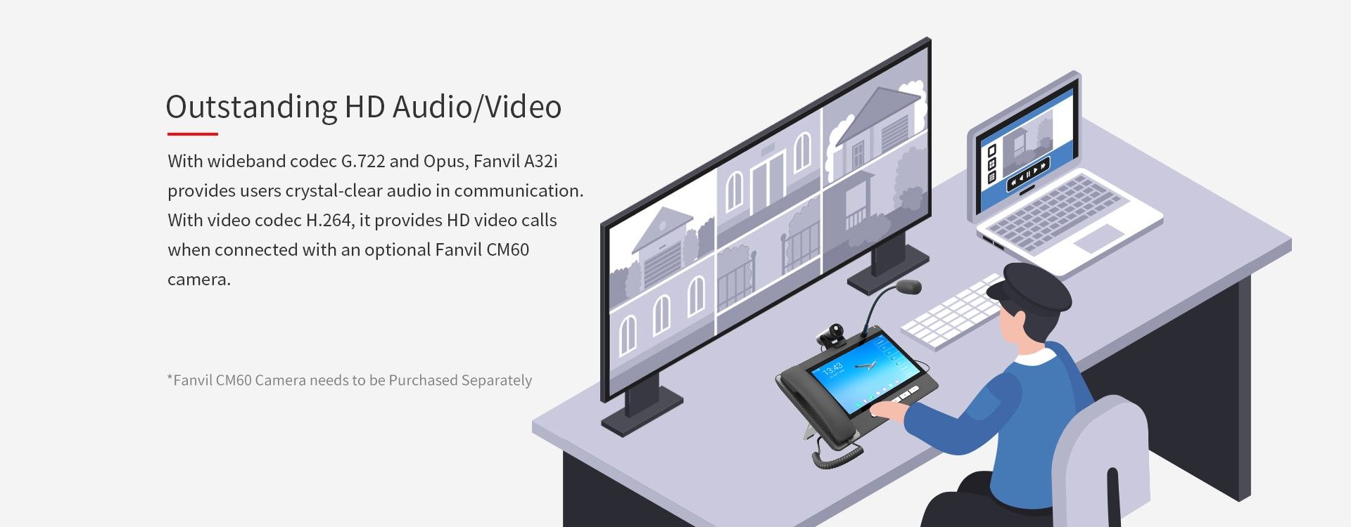 A32i Android Console IP Phone — official product illustration 2