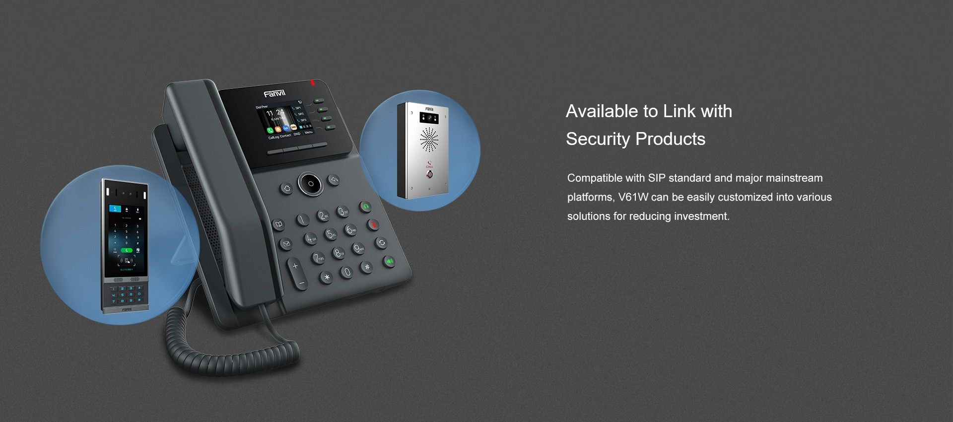 V61W Téléphone professionnel haut de gamme — illustration officielle du produit 6