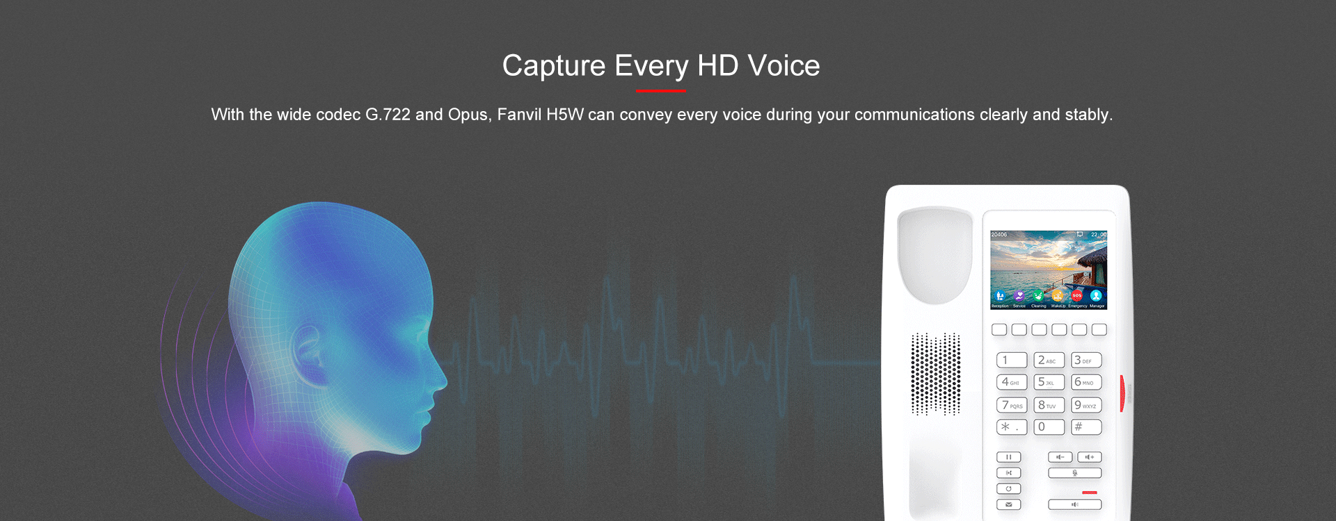 Téléphone H5W Wi-Fi IP — illustration officielle du produit 5