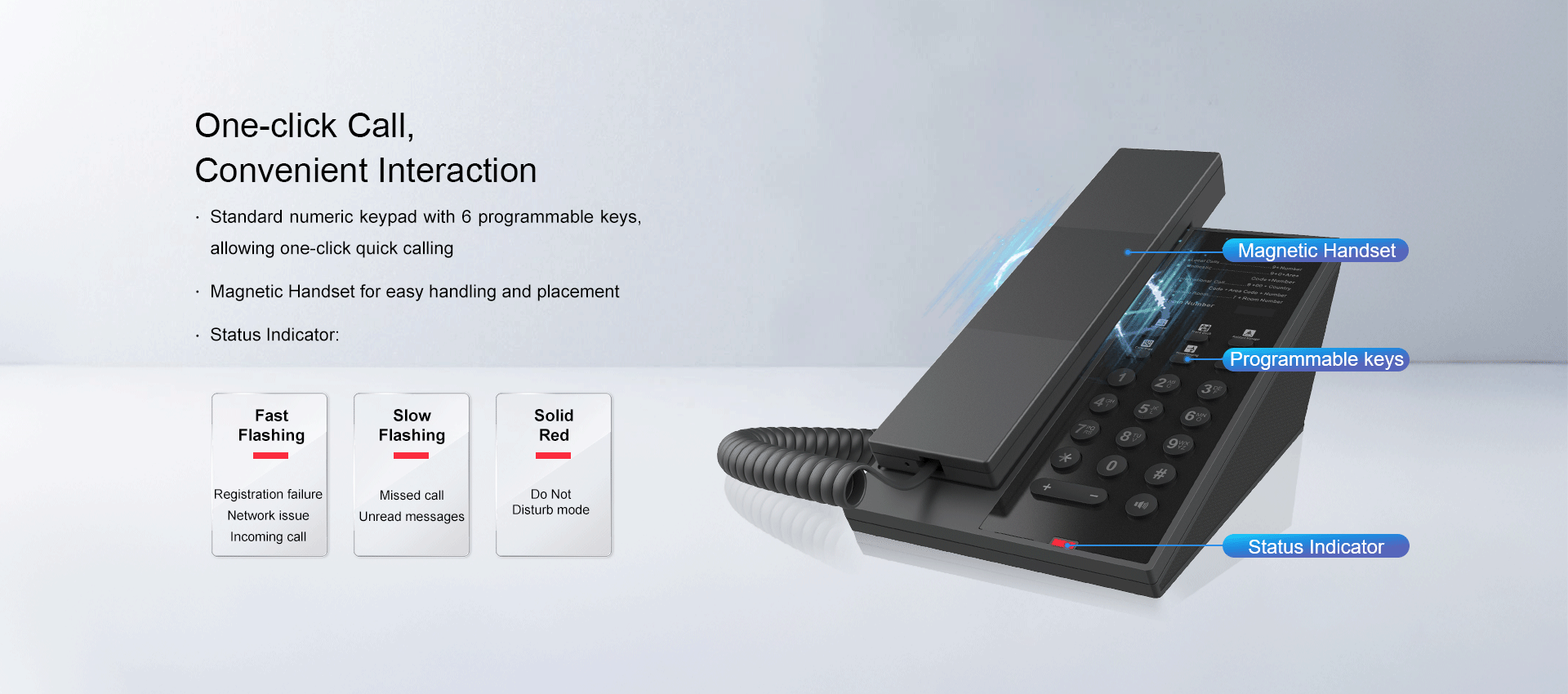 H602W Wi-Fi IP هاتف — رسم توضيحي رسمي للمنتج 1