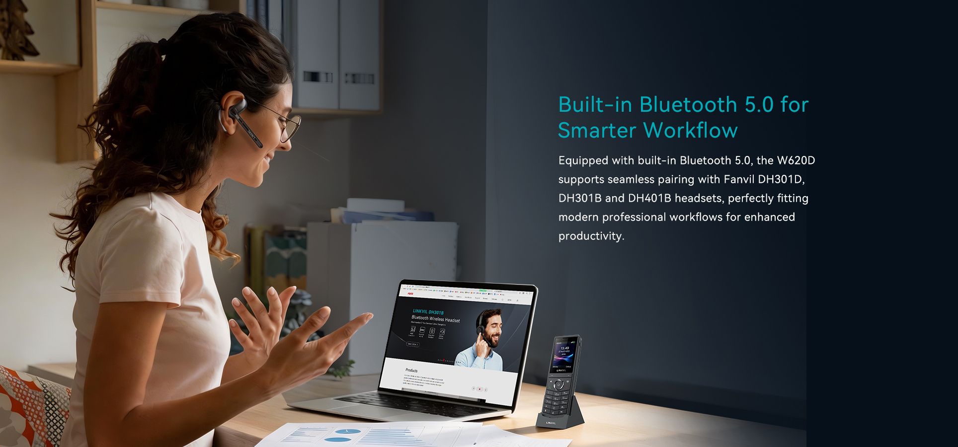 W620P DECT Phone System — official product illustration 7