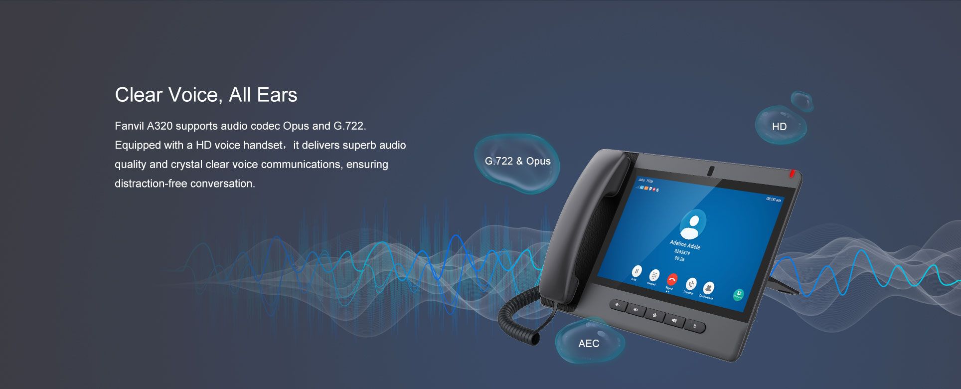 A320 Android Touch Screen IP Phone — official product illustration 3
