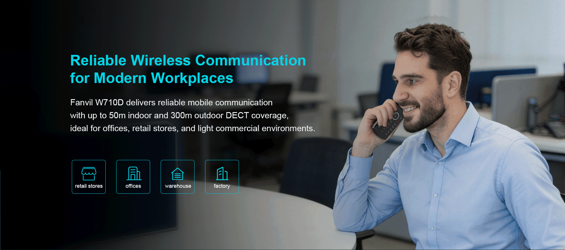 W710D DECT IP محطة قاعدة — رسم توضيحي رسمي للمنتج 4