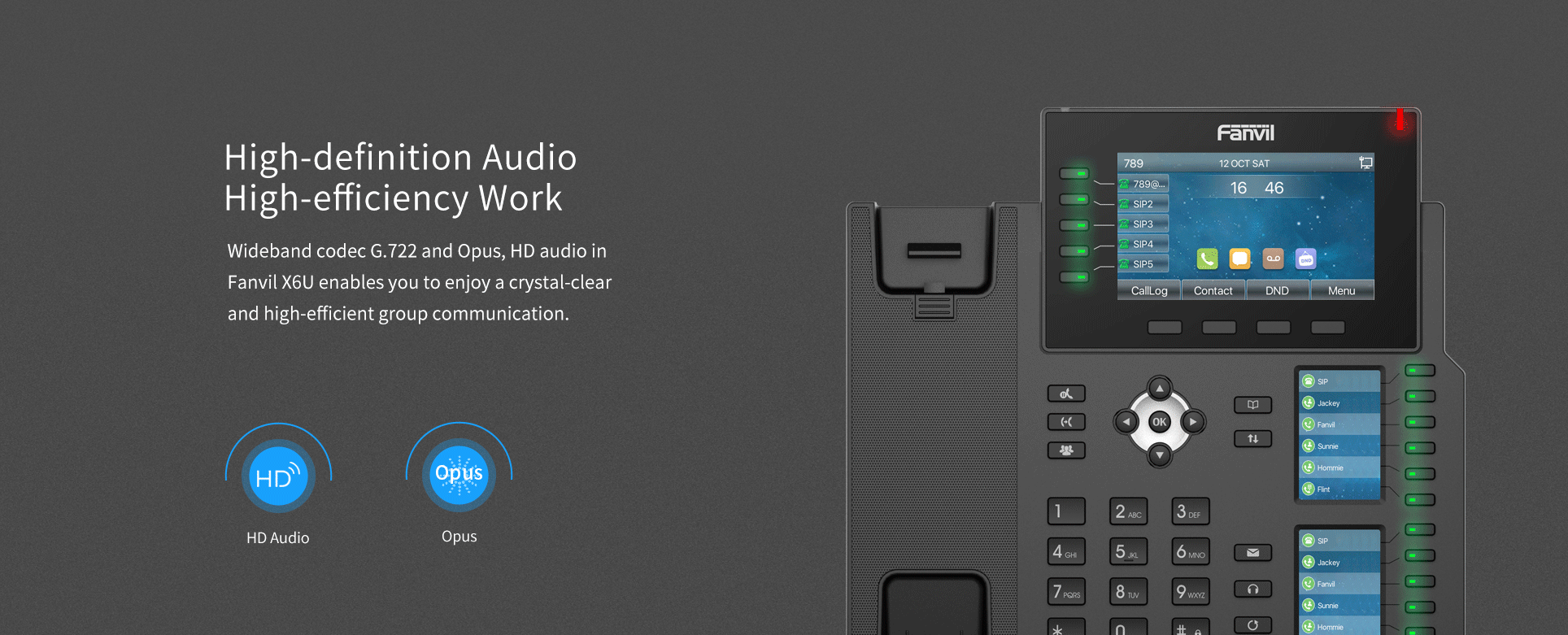 X6U High-end IP Phone — official product illustration 1
