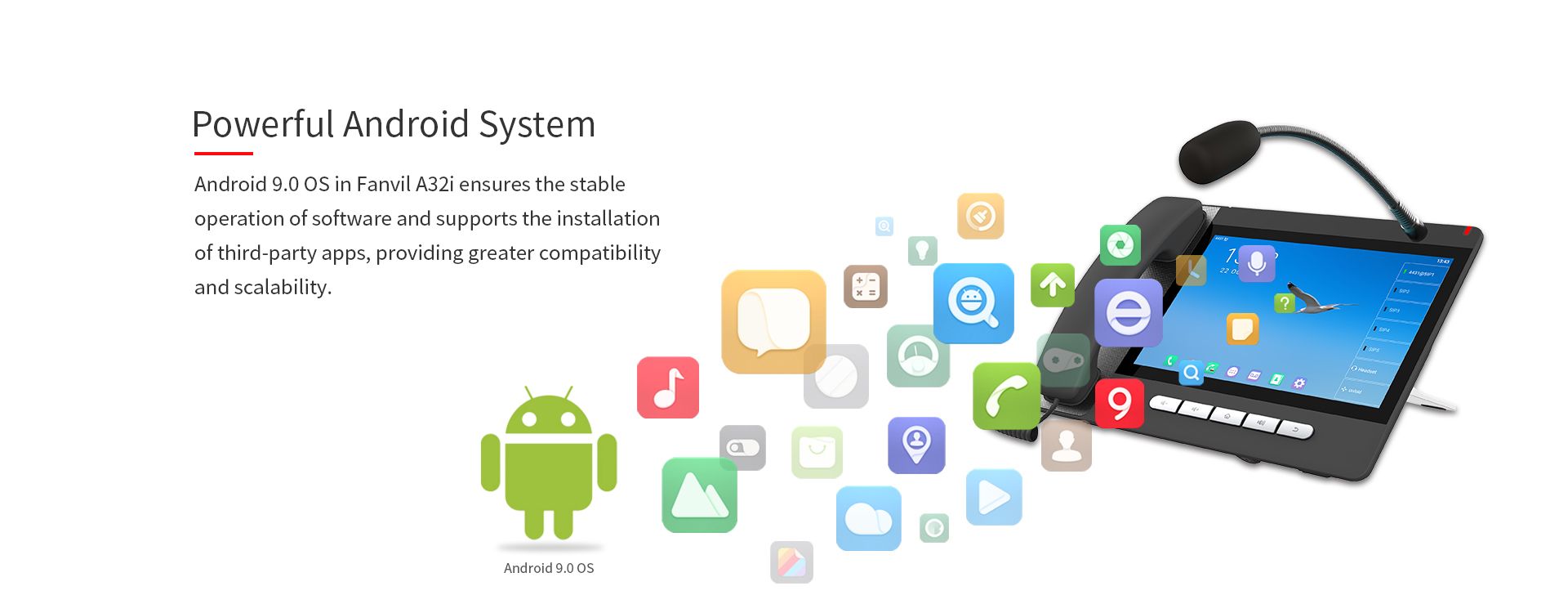 A32i Android Console IP Phone — official product illustration 4