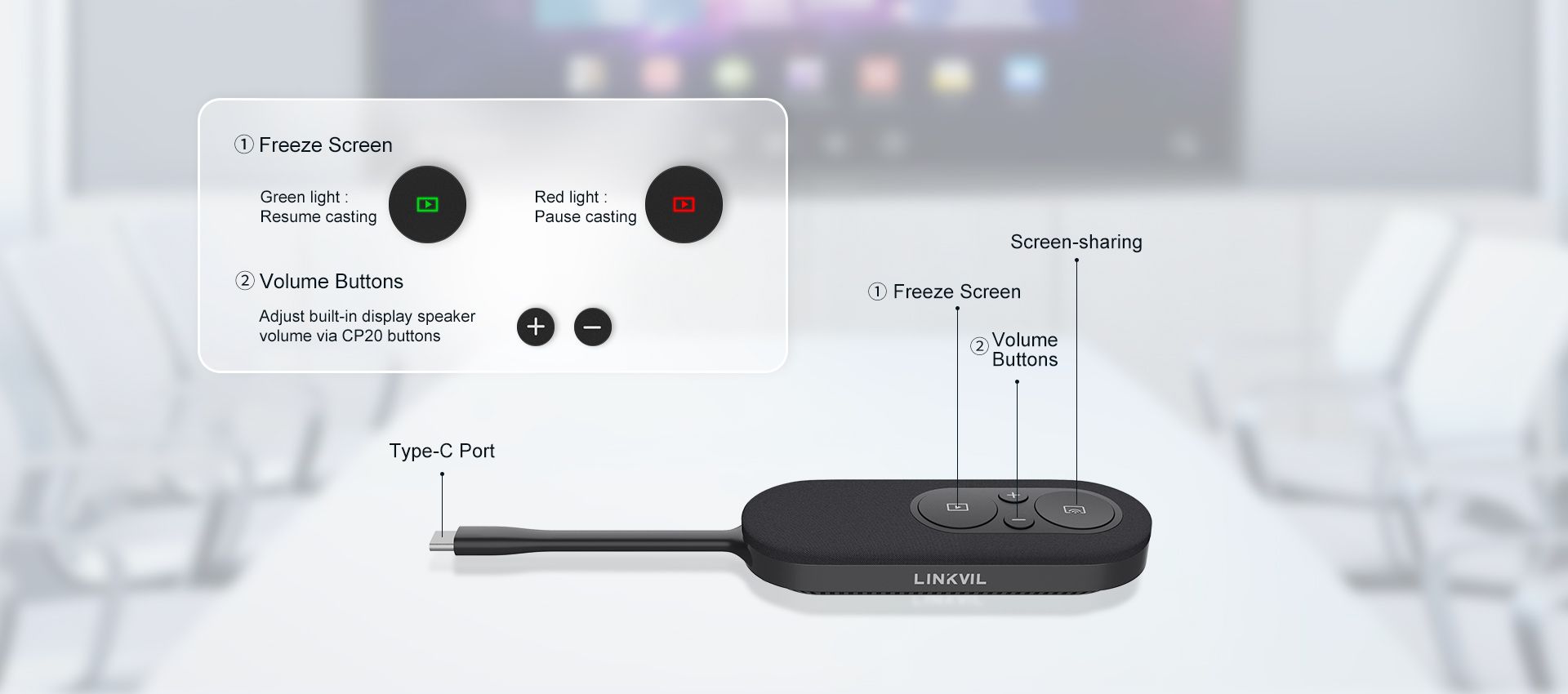 CP20 4K Wireless Screen-sharing Pod — official product illustration 2