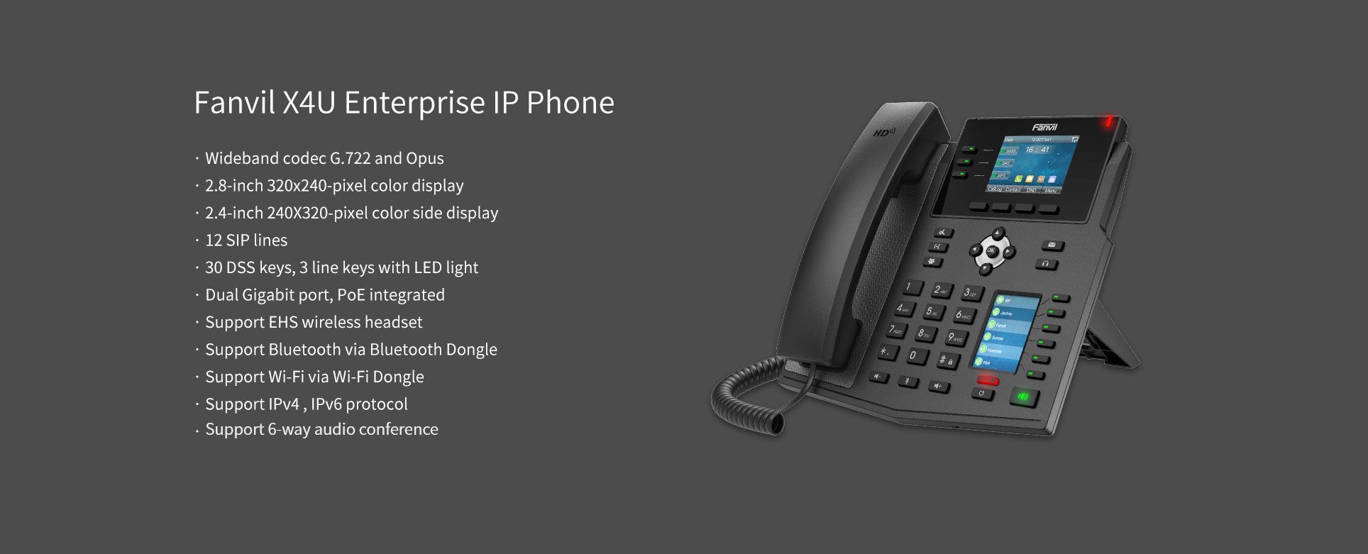 X4U Enterprise IP Phone — official product illustration 5