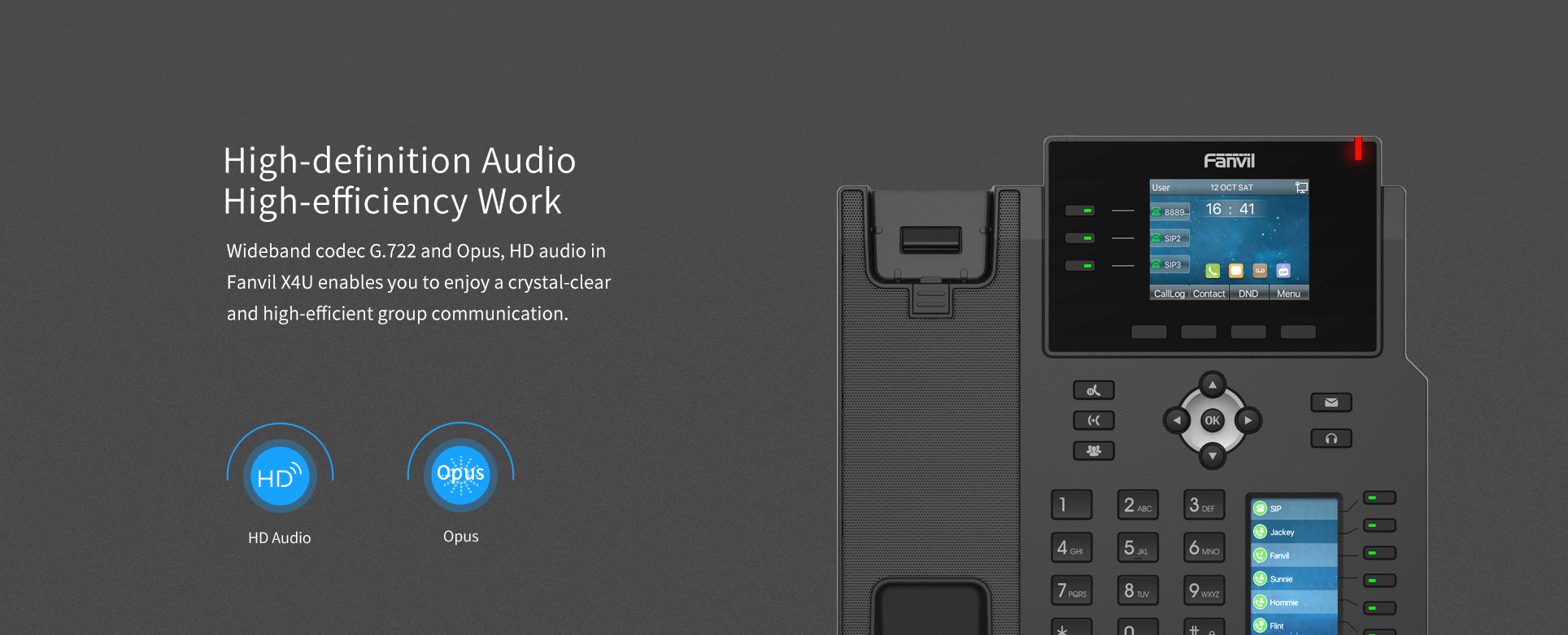 X4U Enterprise IP Phone — official product illustration 1