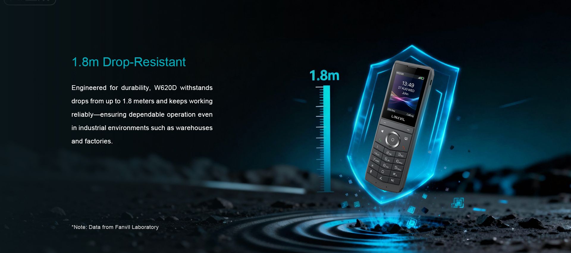 W620D DECT هاتف — رسم توضيحي رسمي للمنتج 8