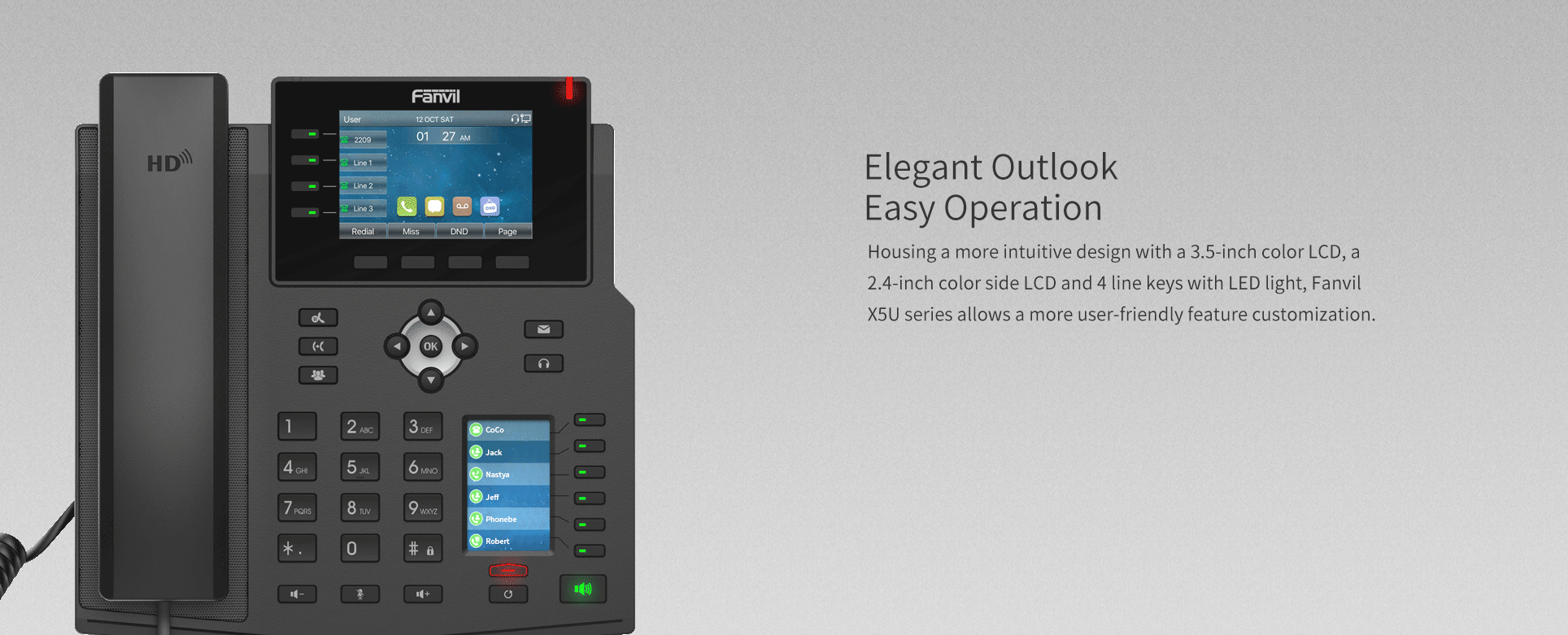 X5U High-end IP Phone — official product illustration 2