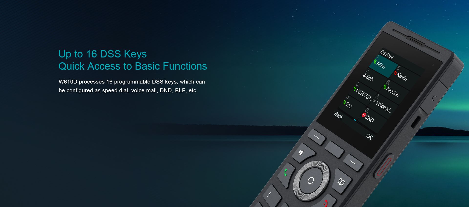W710P DECT نظام الهاتف (W610D+W710D) — رسم توضيحي رسمي للمنتج 4