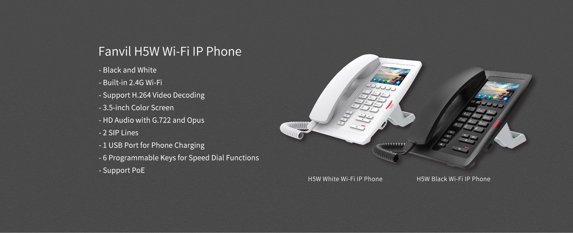 Téléphone H5W Wi-Fi IP — illustration officielle du produit 9