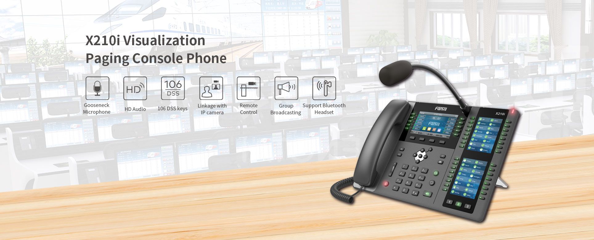 Téléphone de console de radiomessagerie X210i — illustration officielle du produit 1
