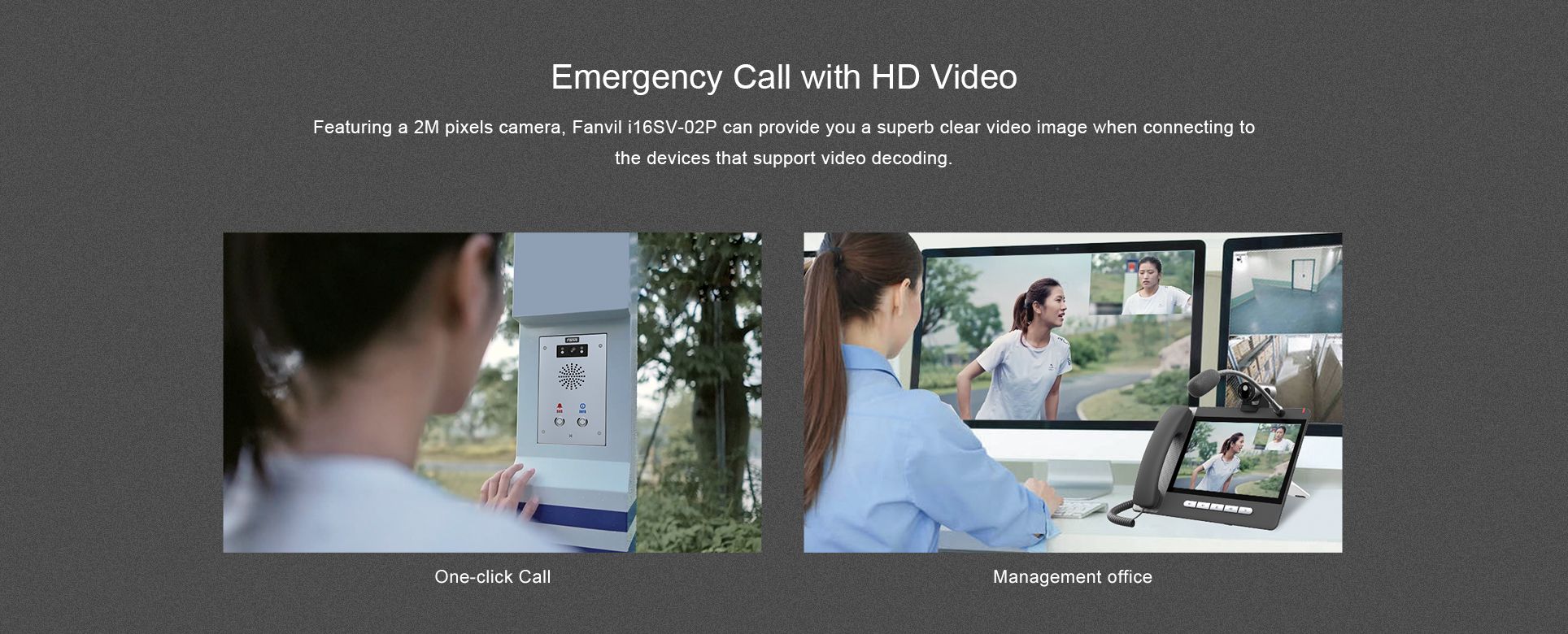 i16S-02P/i16SV-02P SIP Interphone audio/vidéo — illustration officielle du produit 2
