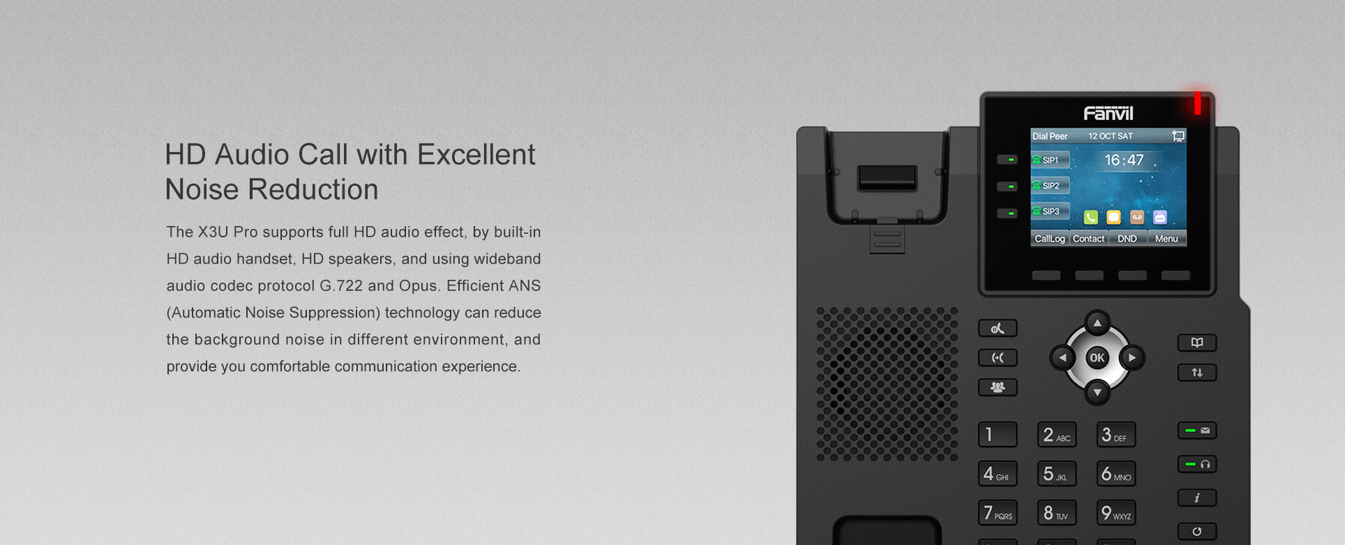Téléphone IP d’entrée de gamme X3U Pro — illustration officielle du produit 2