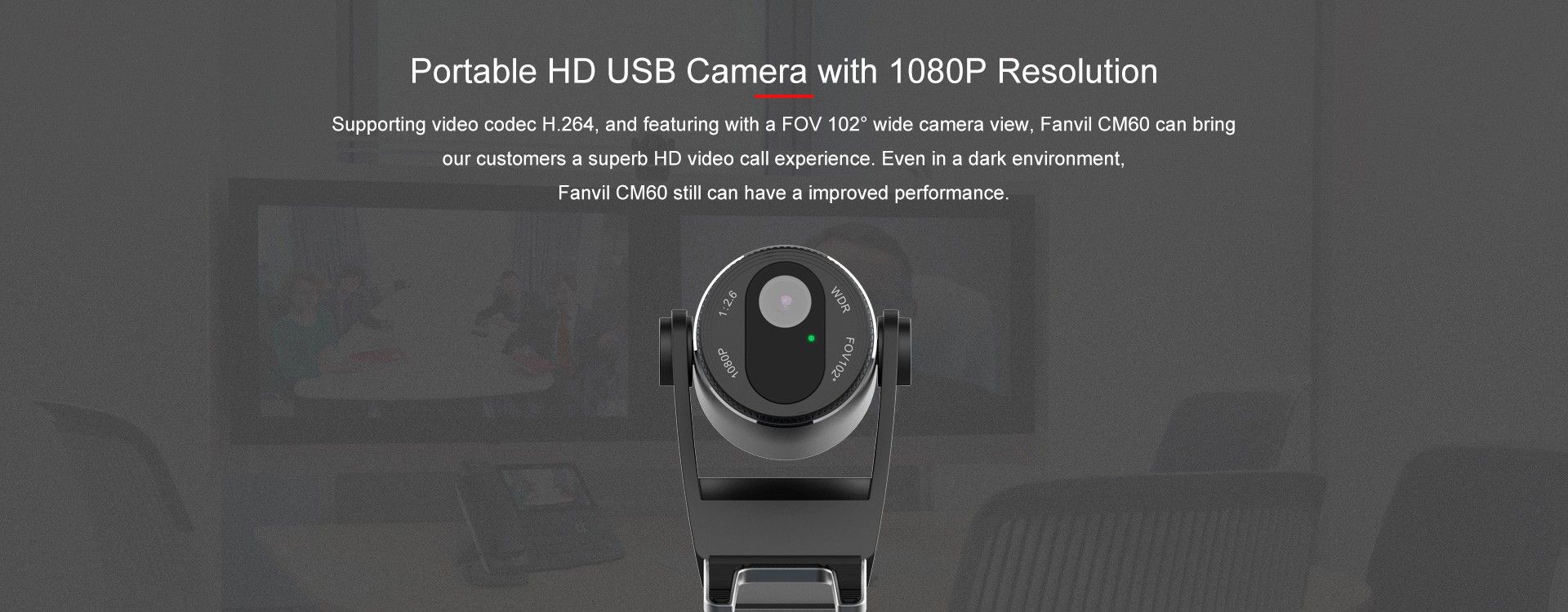 CM60 كاميرا محمولة HD USB — رسم توضيحي رسمي للمنتج 1