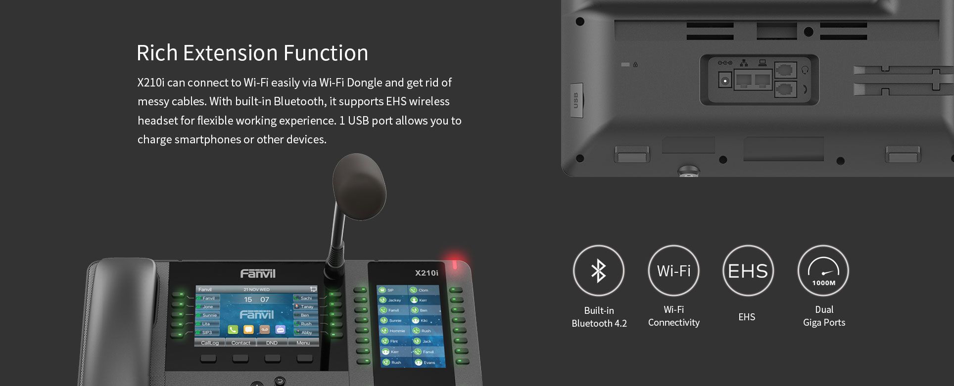 Téléphone de console de radiomessagerie X210i — illustration officielle du produit 7