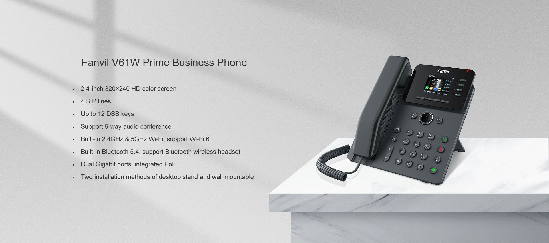 V61W Téléphone professionnel haut de gamme — illustration officielle du produit 7