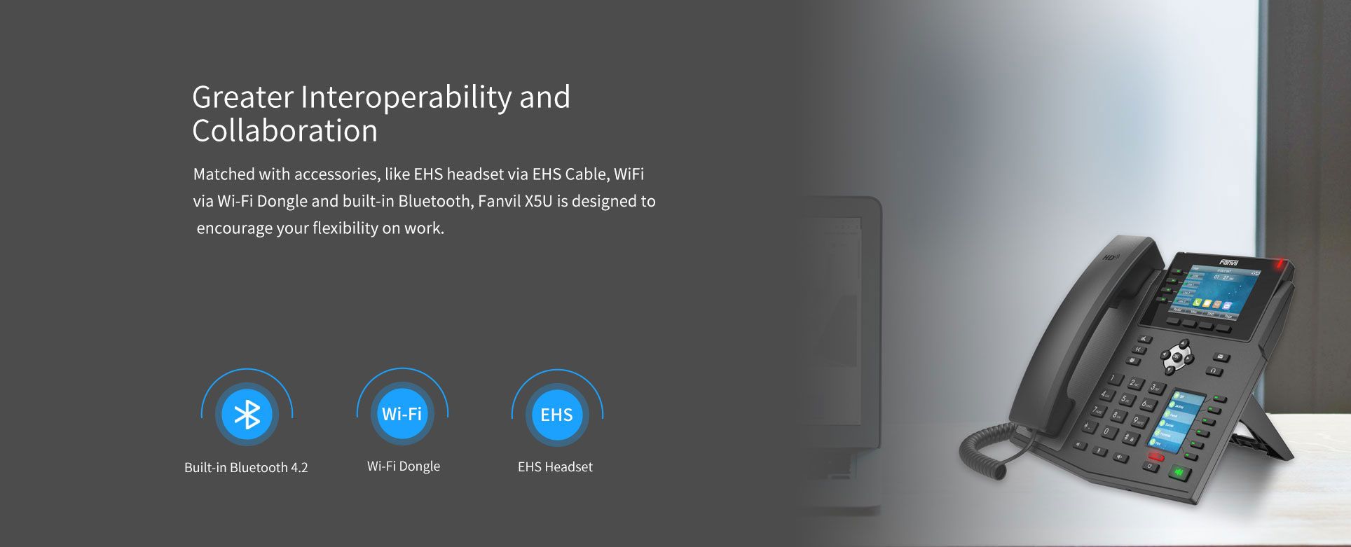 X5U High-end IP Phone — official product illustration 3