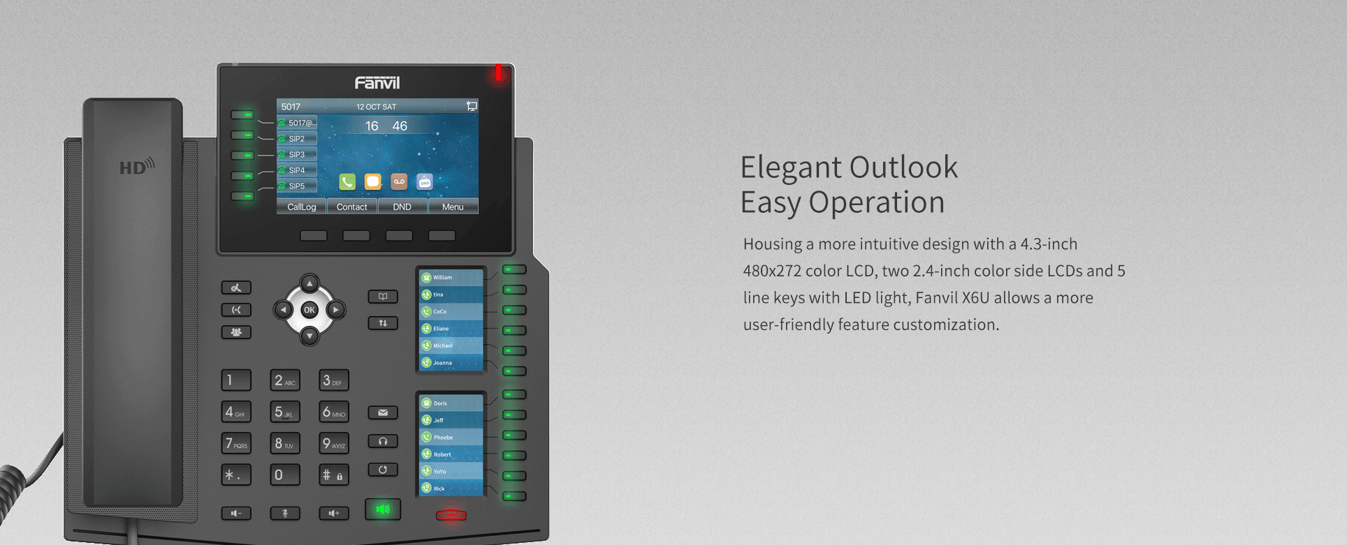 X6U High-end IP Phone — official product illustration 2