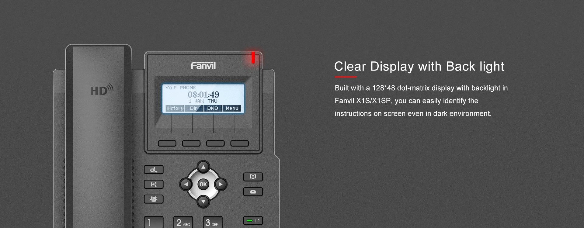 Téléphone professionnel IP X1S/X1SP — illustration officielle du produit 1