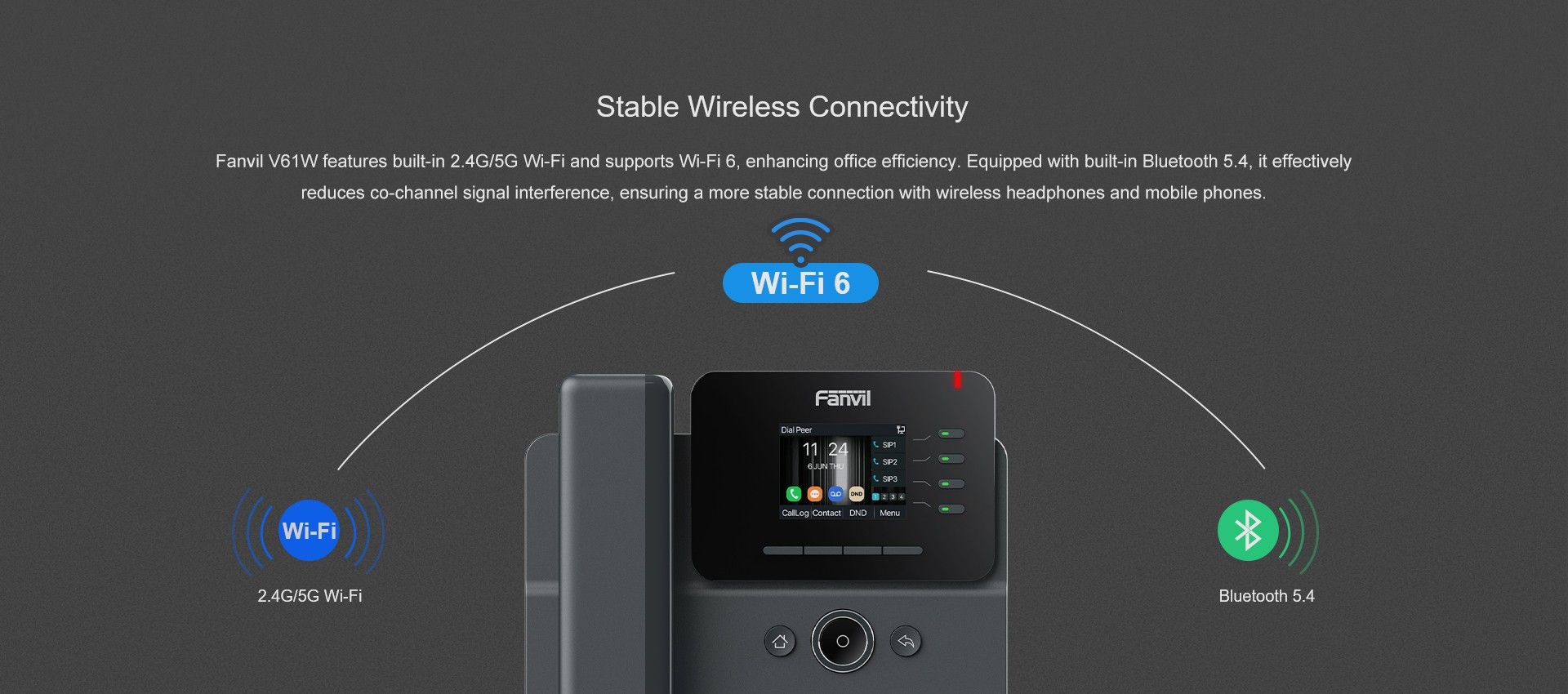 V61W Téléphone professionnel haut de gamme — illustration officielle du produit 2