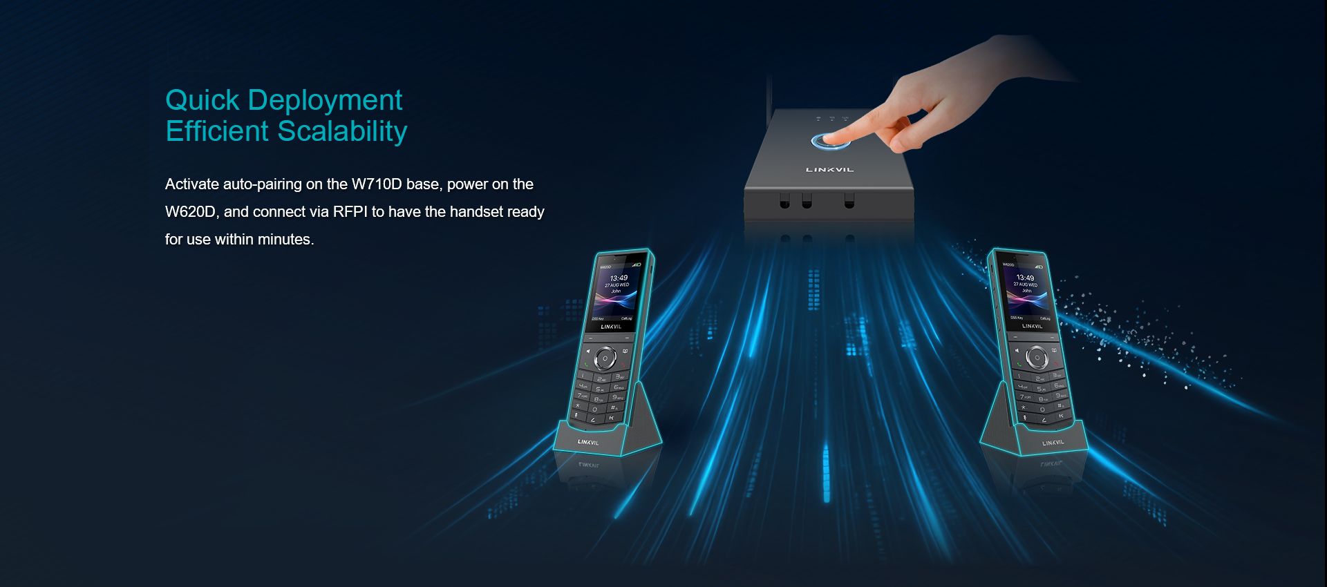 W620D DECT هاتف — رسم توضيحي رسمي للمنتج 4