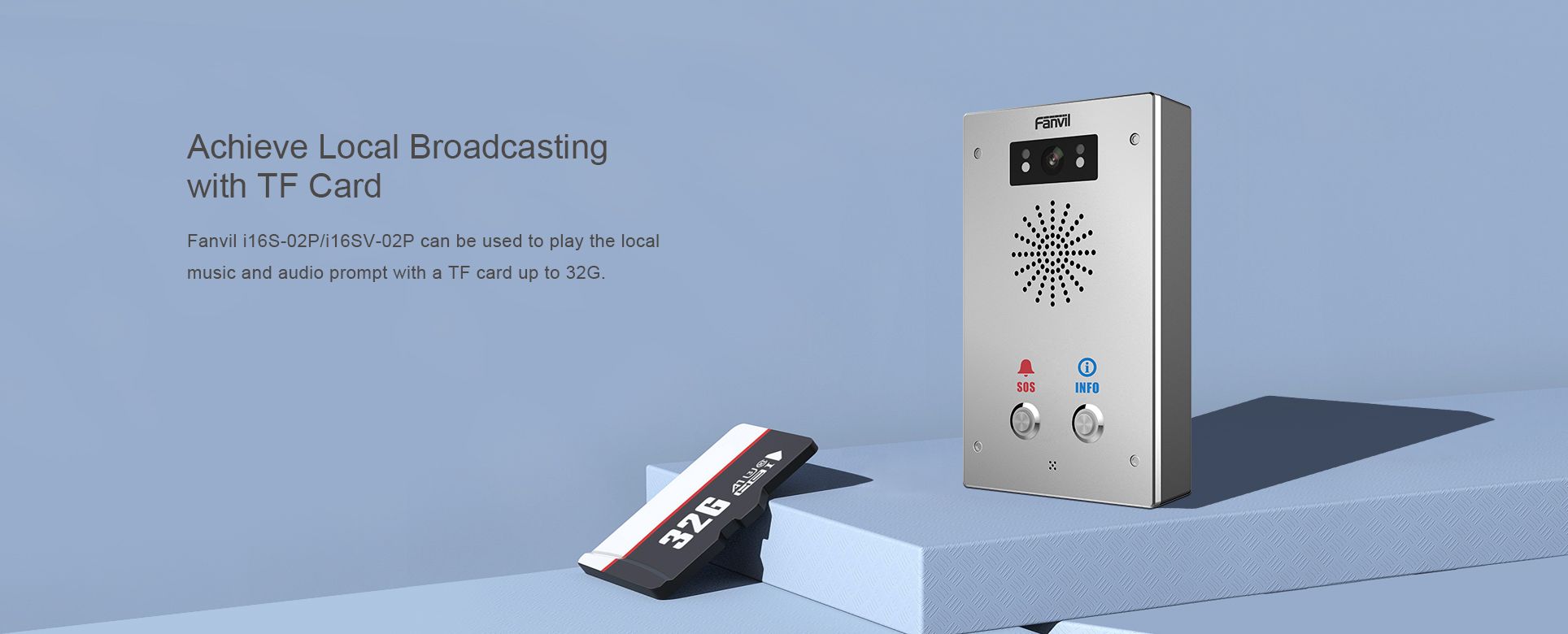 i16S-02P/i16SV-02P SIP Interphone audio/vidéo — illustration officielle du produit 6