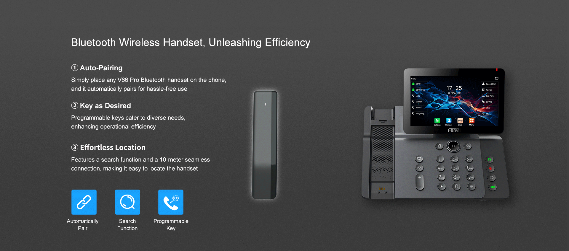 V66 Pro Téléphone professionnel haut de gamme — illustration officielle du produit 1