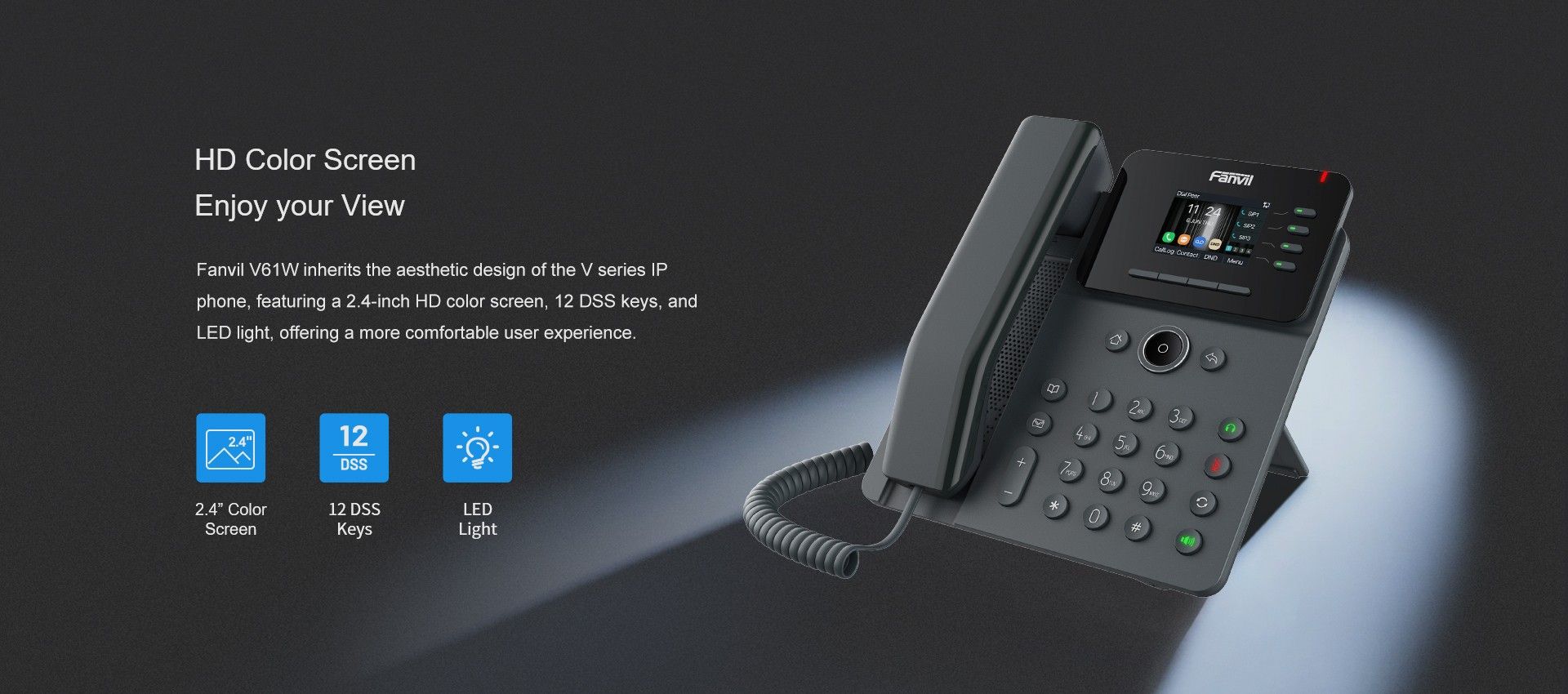 V61W Téléphone professionnel haut de gamme — illustration officielle du produit 1