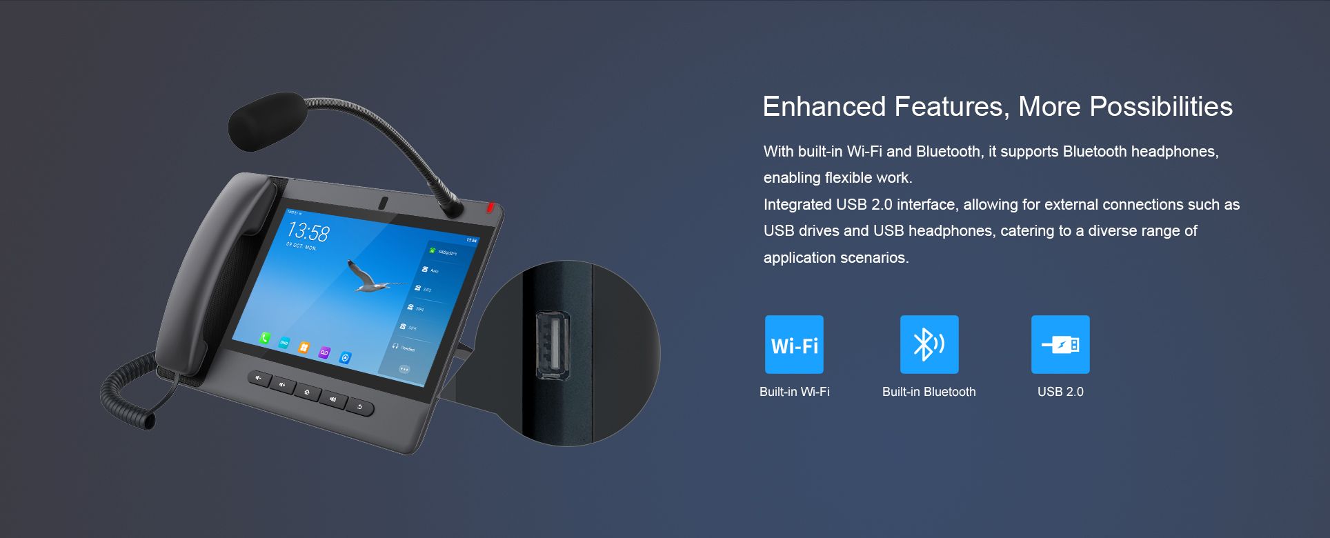 A320i Android Touch Screen Console IP Phone — official product illustration 5