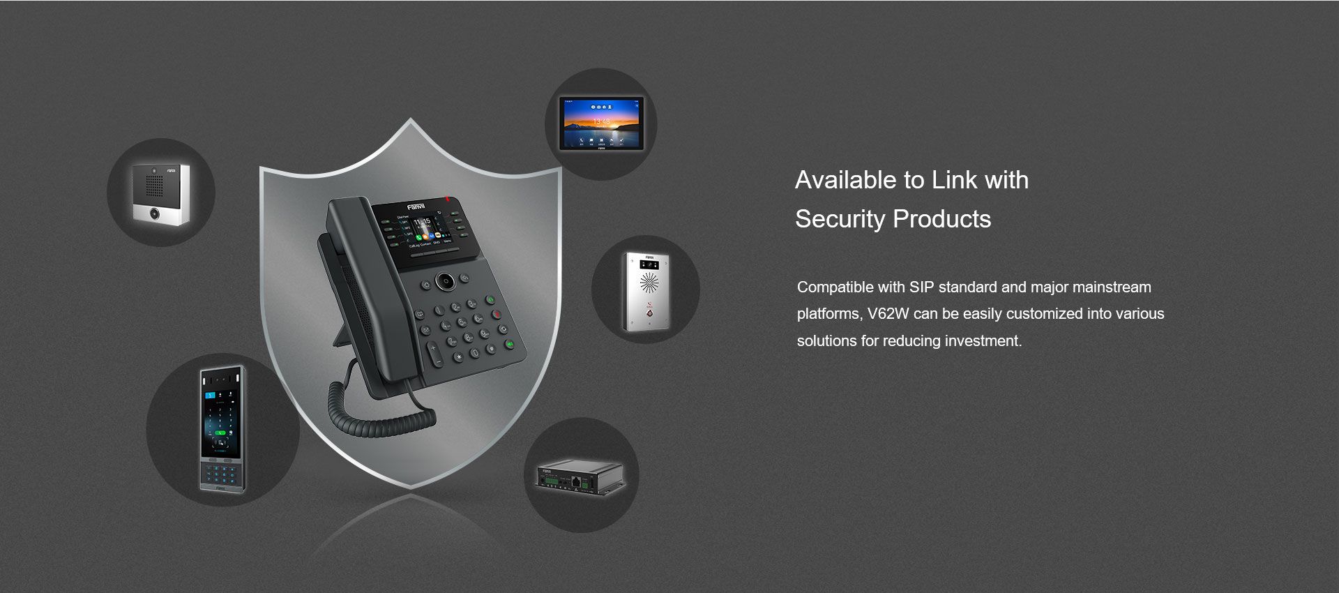 V62W Téléphone professionnel haut de gamme — illustration officielle du produit 6