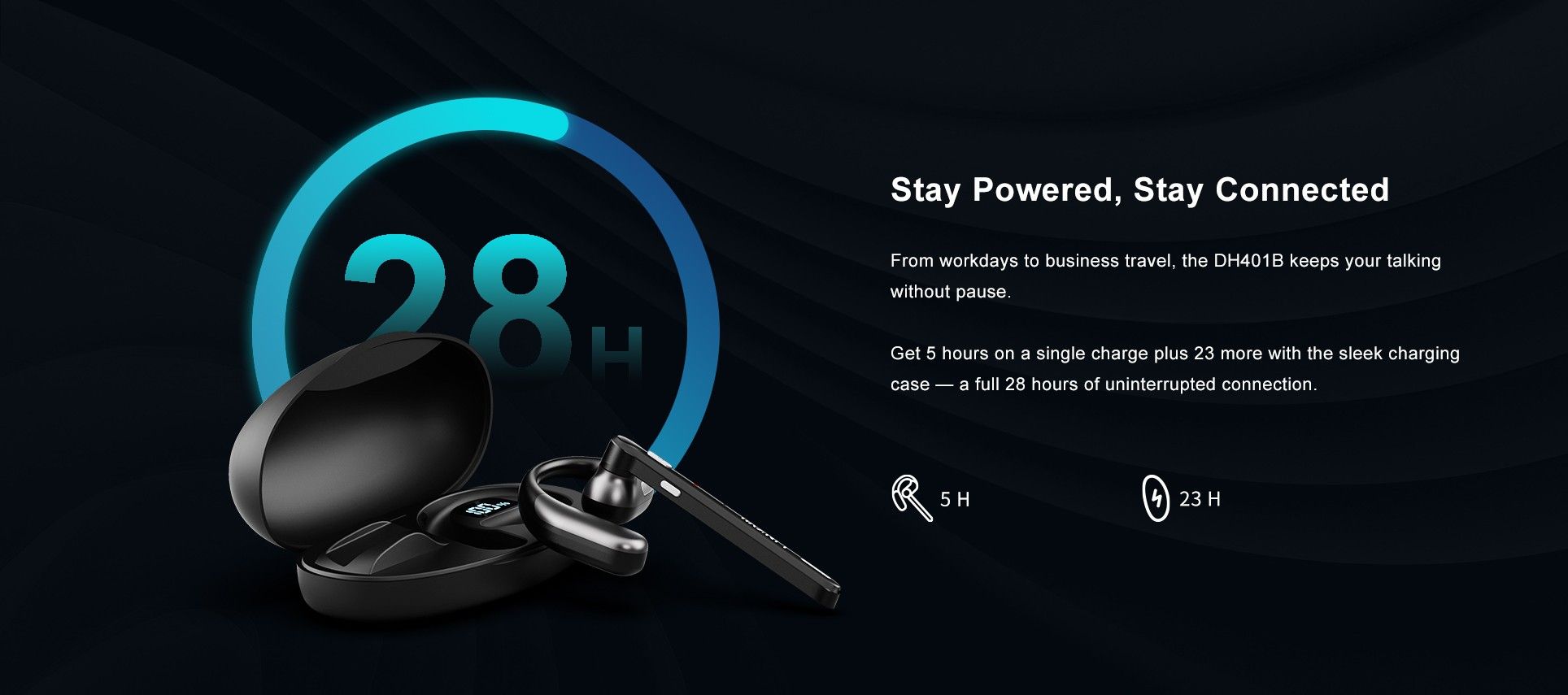 Casque DH401B OWS Bluetooth — illustration officielle du produit 6
