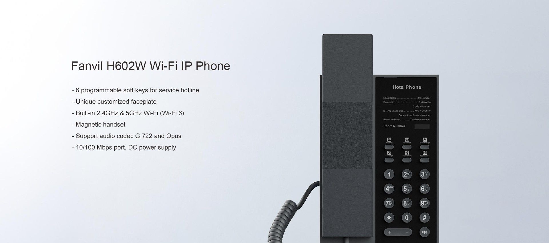 H602W Wi-Fi IP هاتف — رسم توضيحي رسمي للمنتج 5