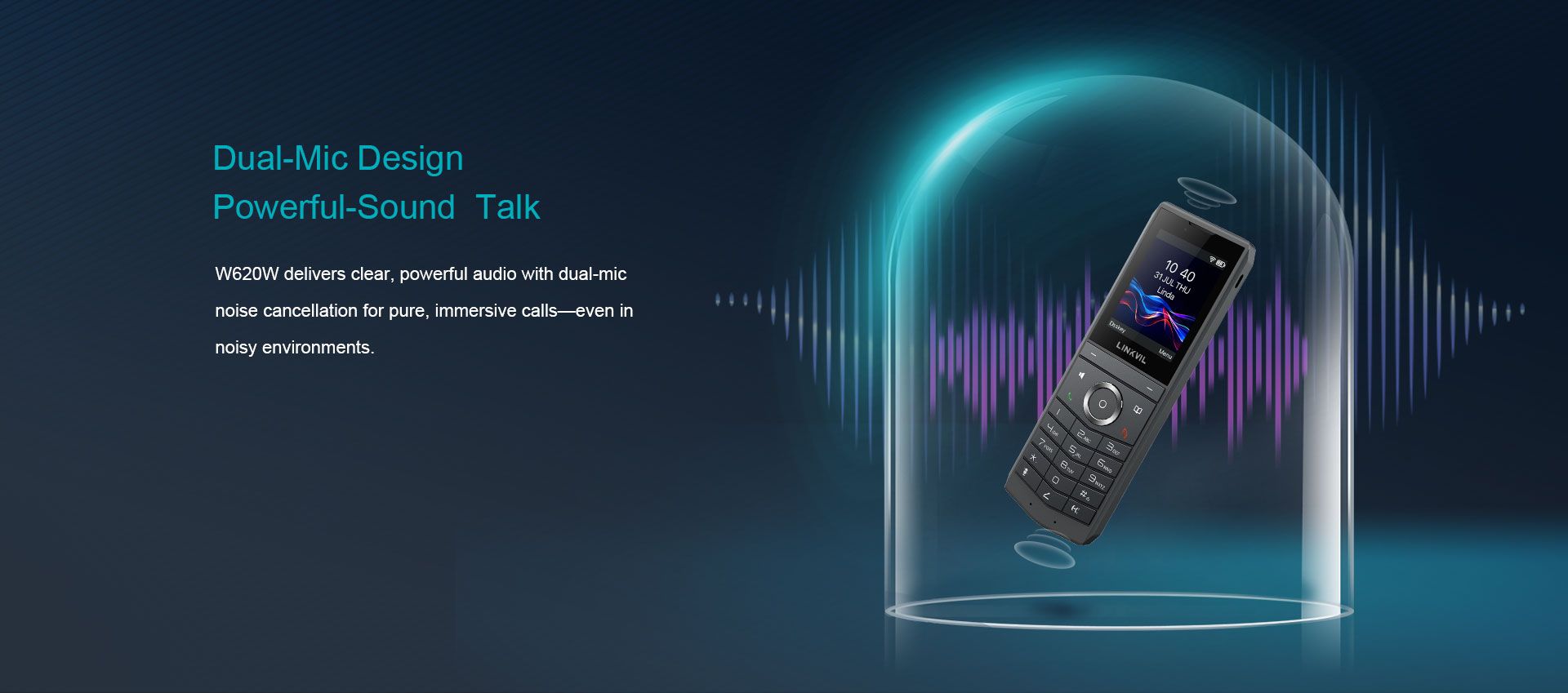 W620W هاتف Wi-Fi محمول — رسم توضيحي رسمي للمنتج 4