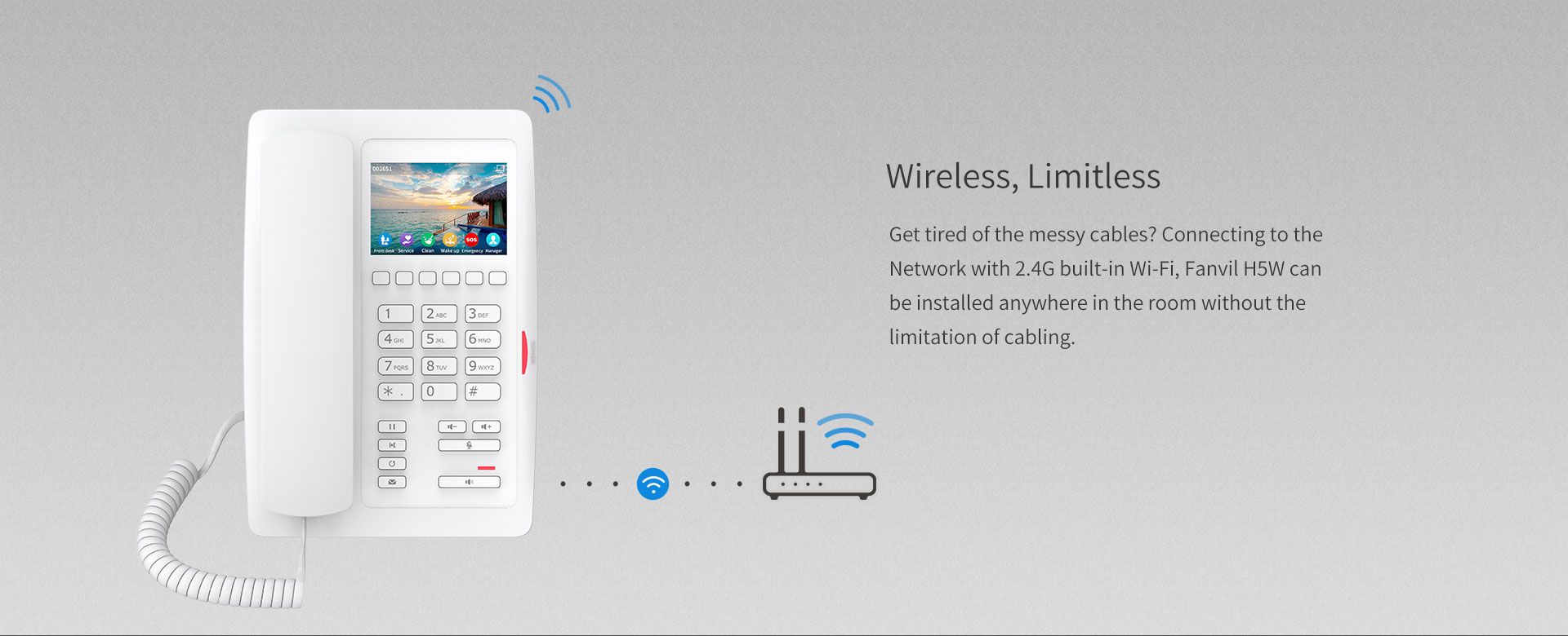 Téléphone H5W Wi-Fi IP — illustration officielle du produit 4