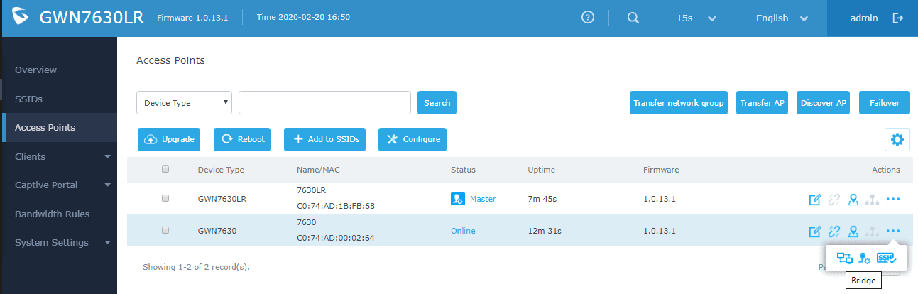 Fig.F GWN7630 Status-Client Bridge mode upper part of the image (1)