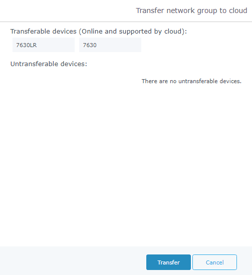 Fig. G GWN7630-Transfer Network GroupTransfer AP Status Screens upper left part